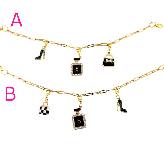 HAUTE GLAM TRUCKER HAT CHARM CHAIN