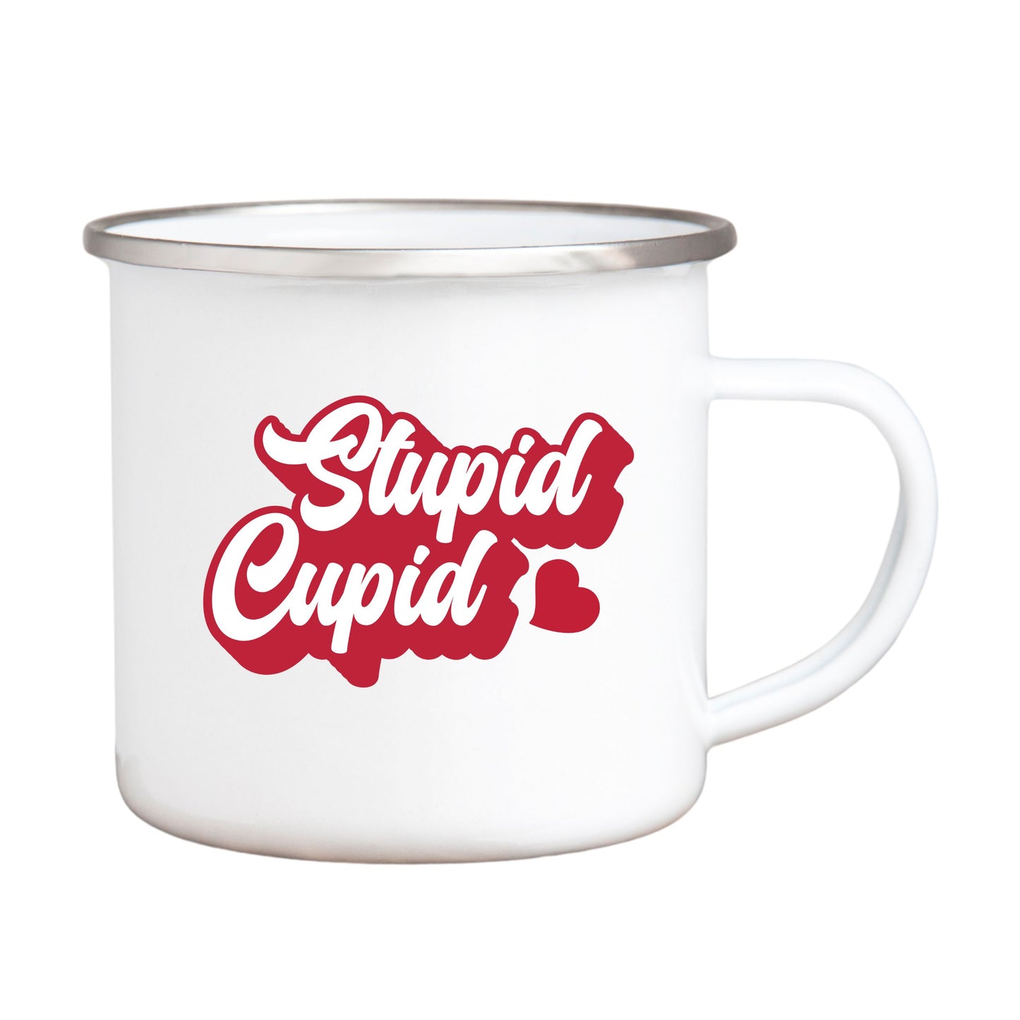 STUPID CUPID Enamel Mug