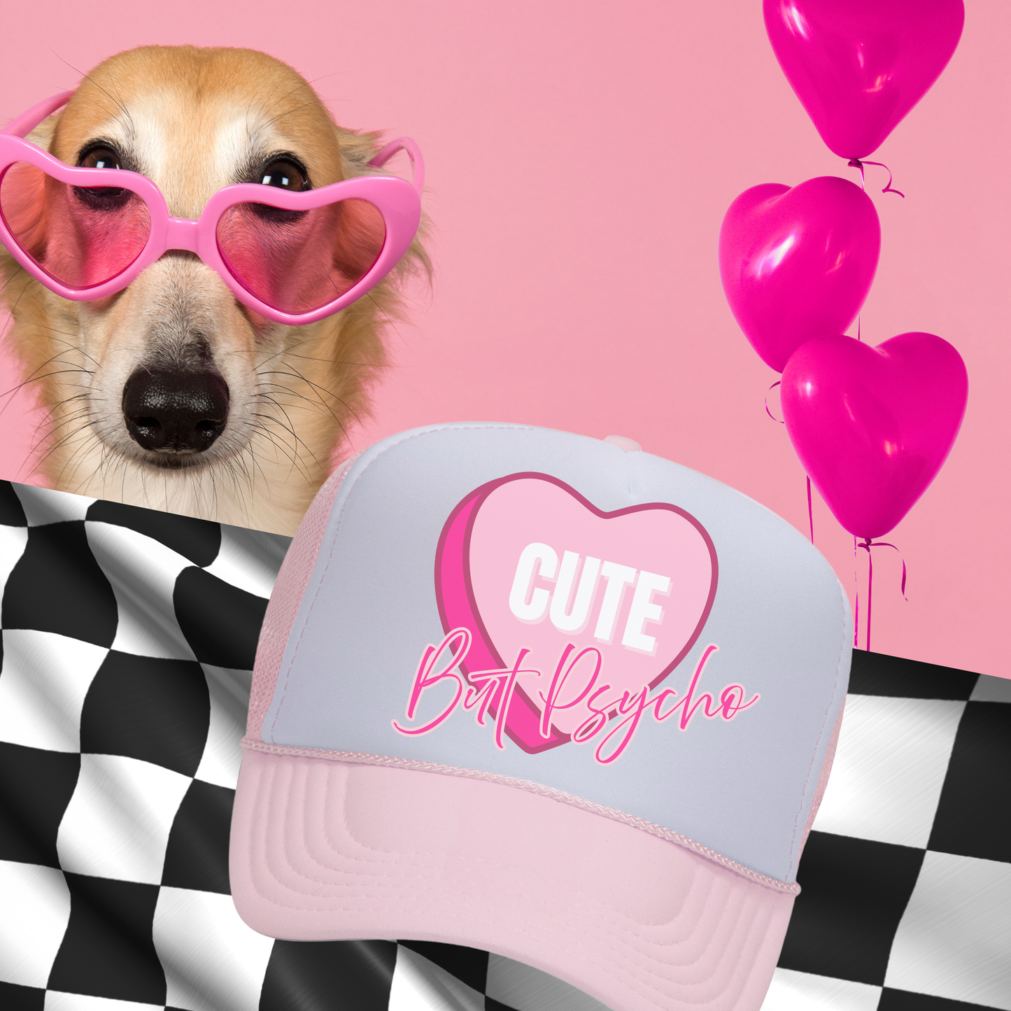 CUTE BUT PSYCHO TRUCKER HAT