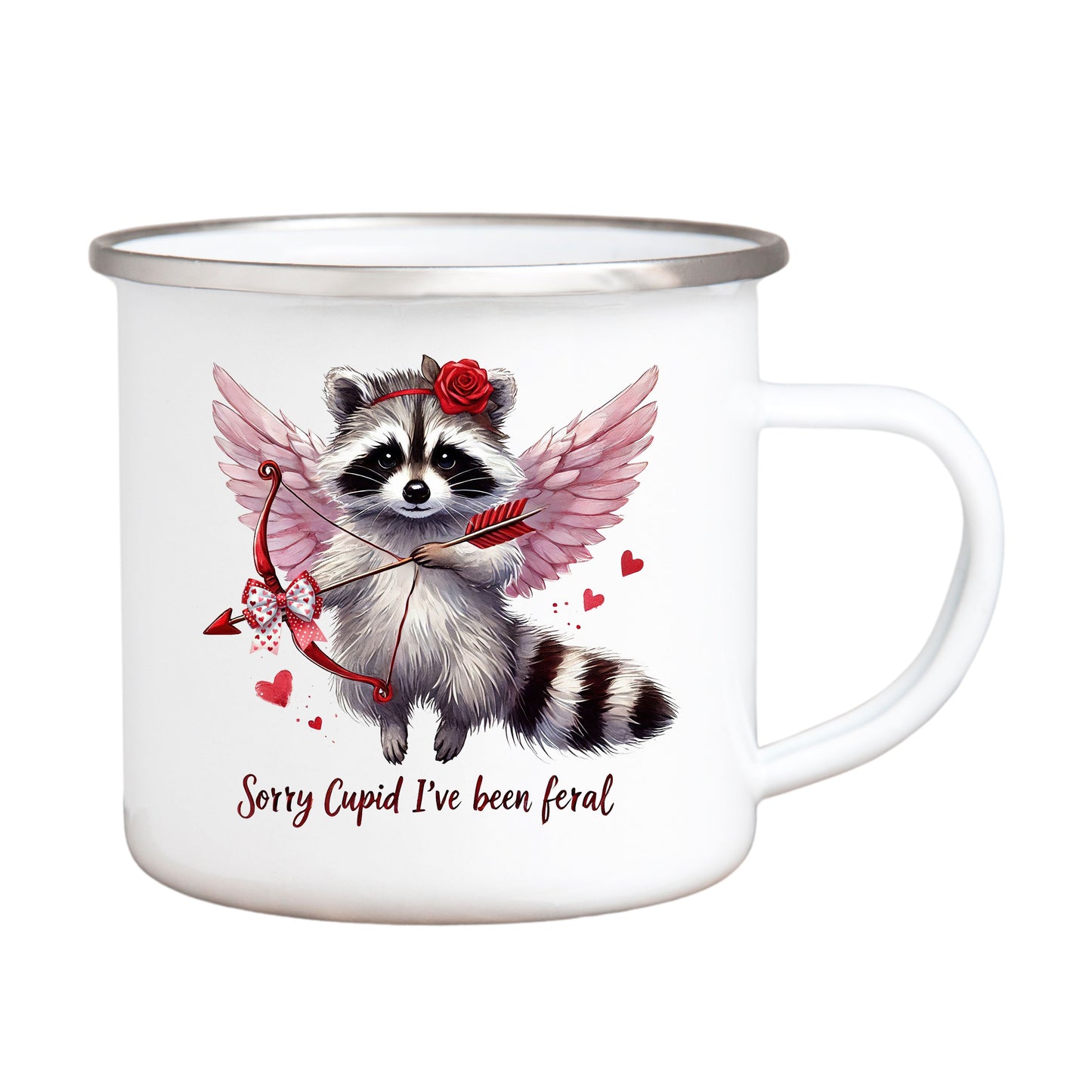 SORRY CUPID, I'VE BEEN FERAL Enamel Mug