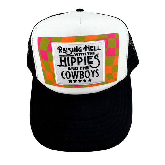 HIPPIES & COWBOYS TRUCKER HAT