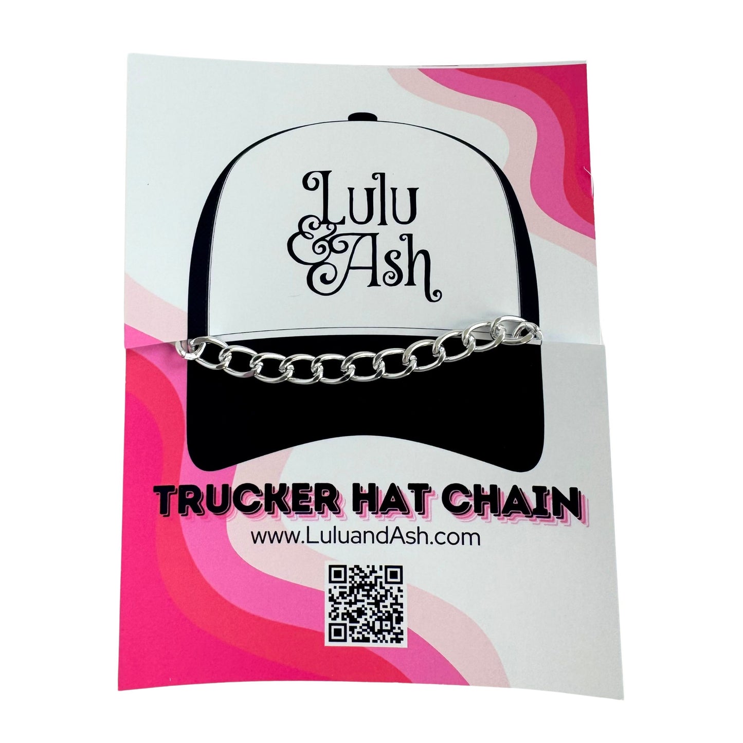 TRUCKER HAT CHAIN- TWISTED CURB SILVER