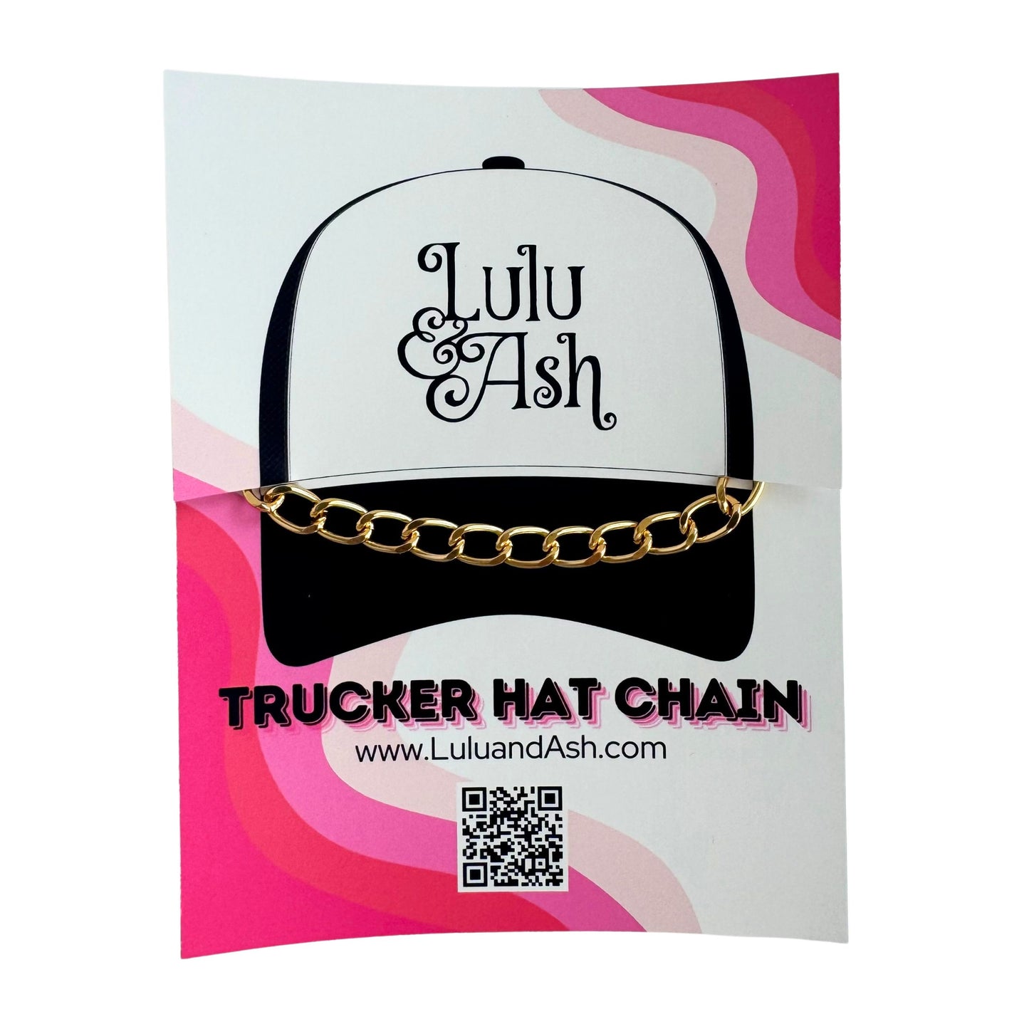 TRUCKER HAT CHAIN- TWISTED CURB GOLD