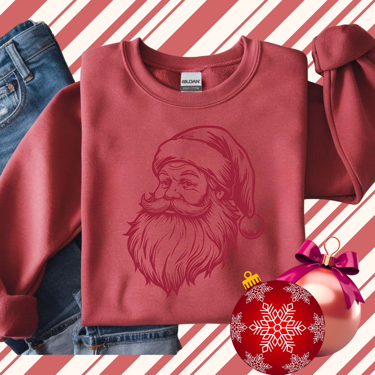 RED SANTA SWEATSHIRT