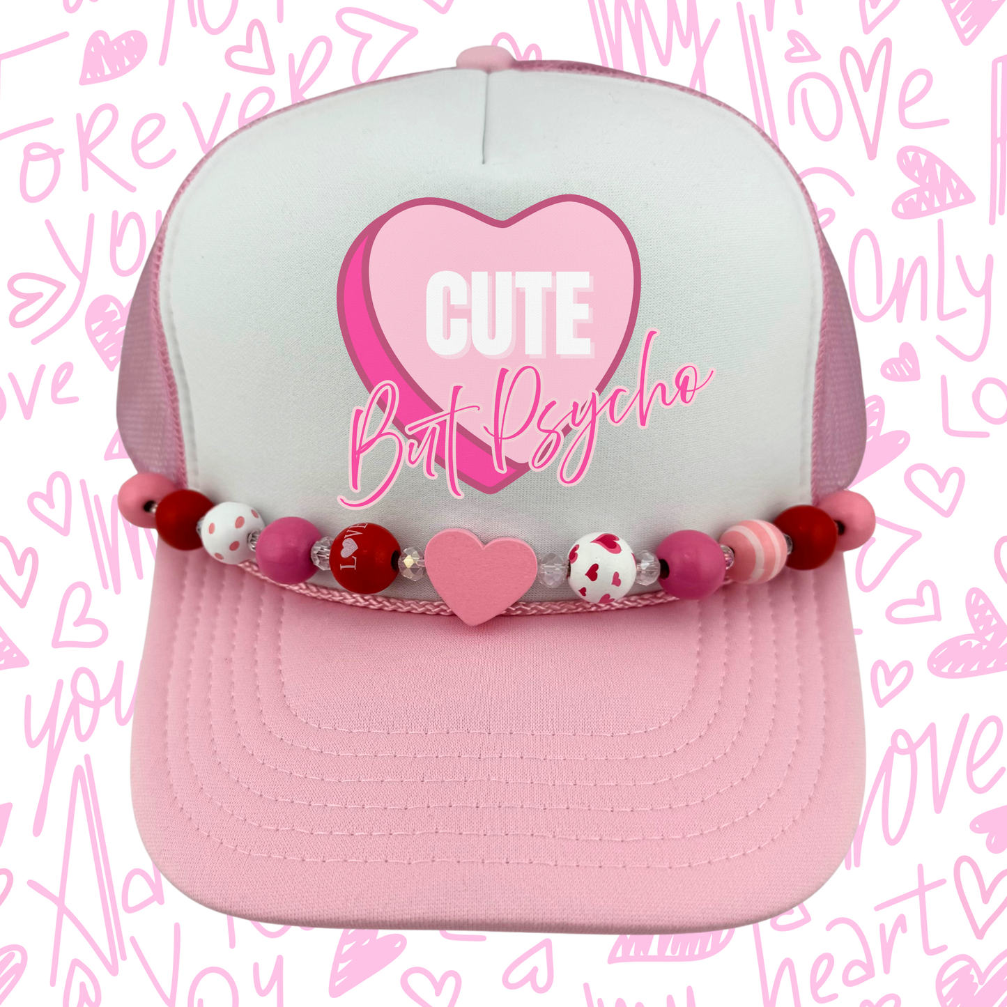 CUTE BUT PSYCHO TRUCKER HAT