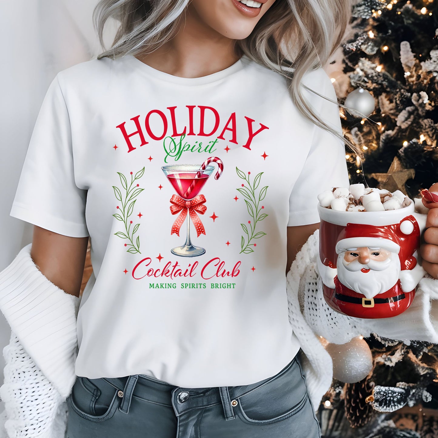 HOLIDAY SPIRIT COCKTAIL CLUB T-SHIRT