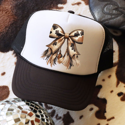 COWPRINT BOW TRUCKER HAT