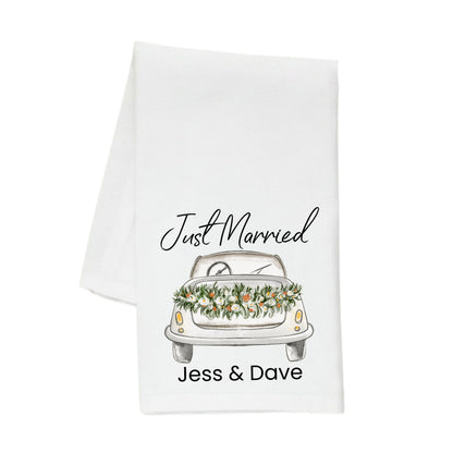 CUSTOMIZABLE JUST MARRIED TOWEL