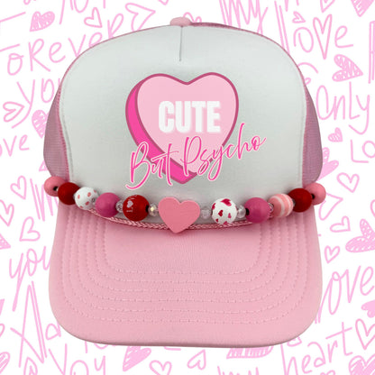 VALENTINE HEARTS TRUCKER HAT CHAIN