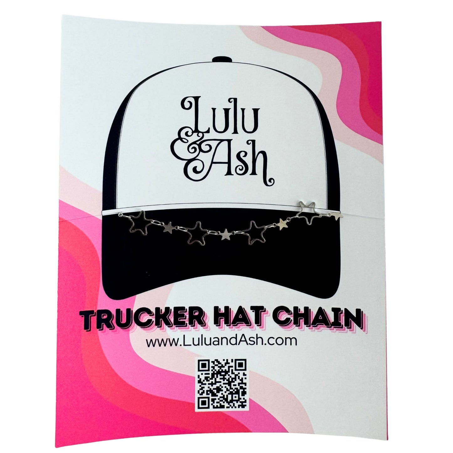 TRUCKER HAT CHAIN- STARS SILVER