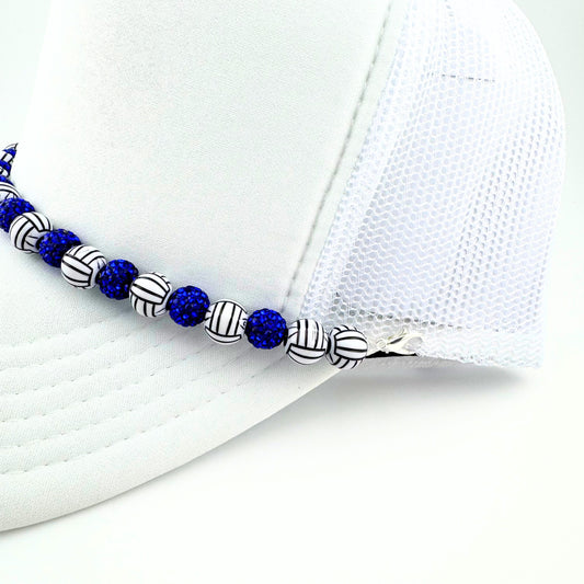 VOLLEYBALLS AND RHINESTONES HAT CHAIN