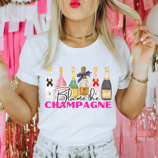 BLAME THE CHAMPAGNE T-SHIRT