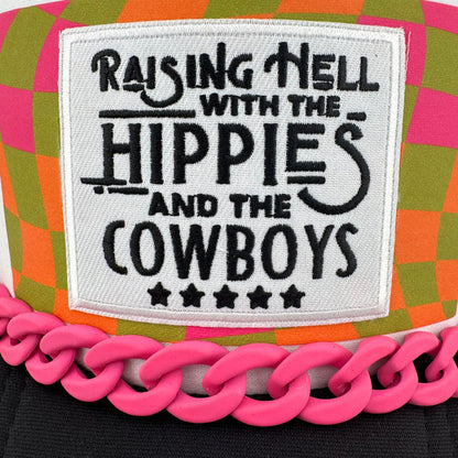 HIPPIES & COWBOYS TRUCKER HAT