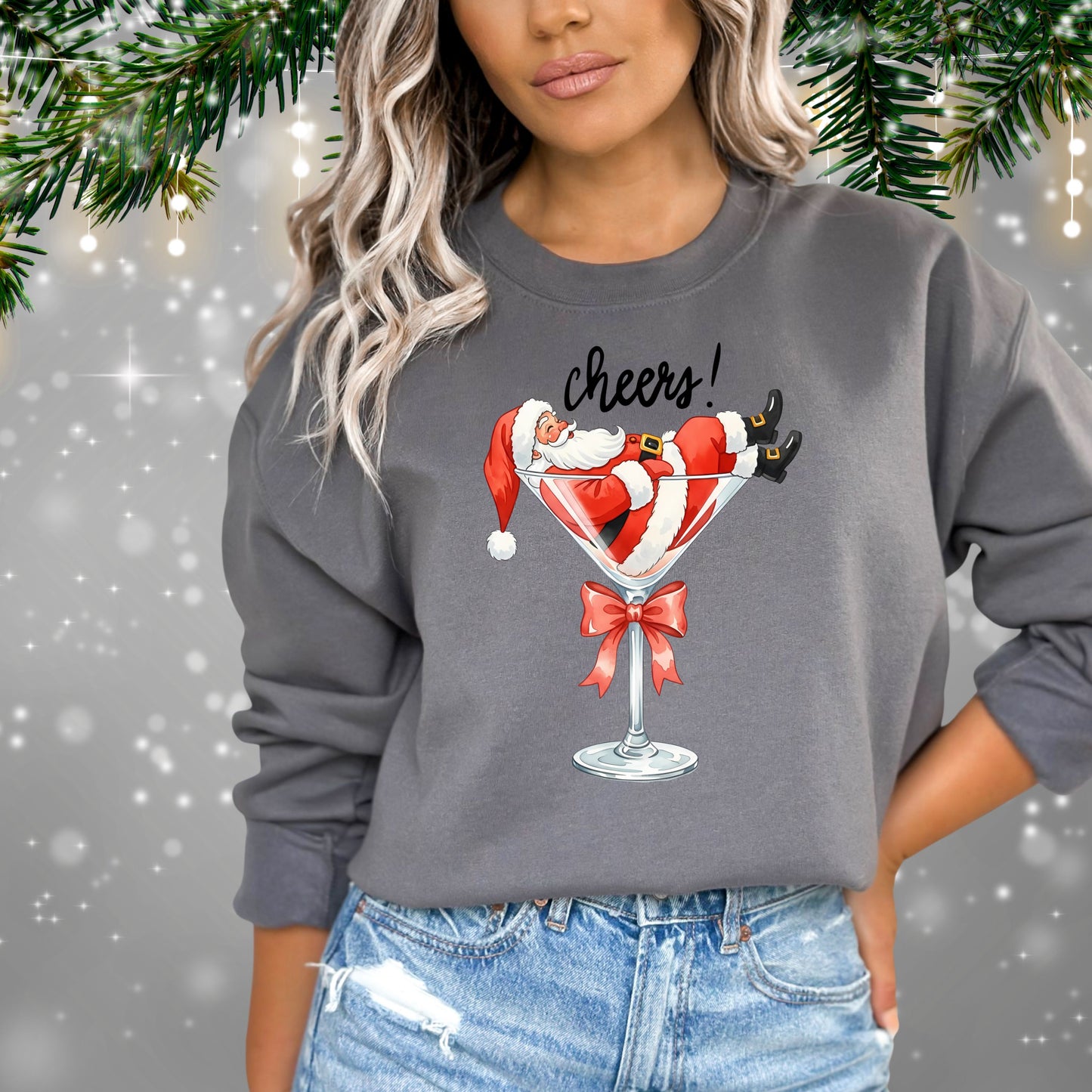 CHRISTMAS CHEERS SANTA SWEATSHIRT