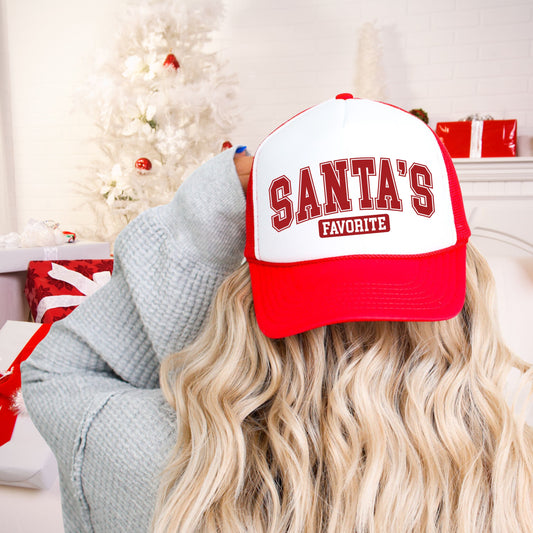 SANTA'S FAVORITE TRUCKER HAT