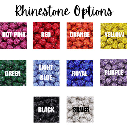 FOOTBALLS AND RHINESTONES HAT CHAIN