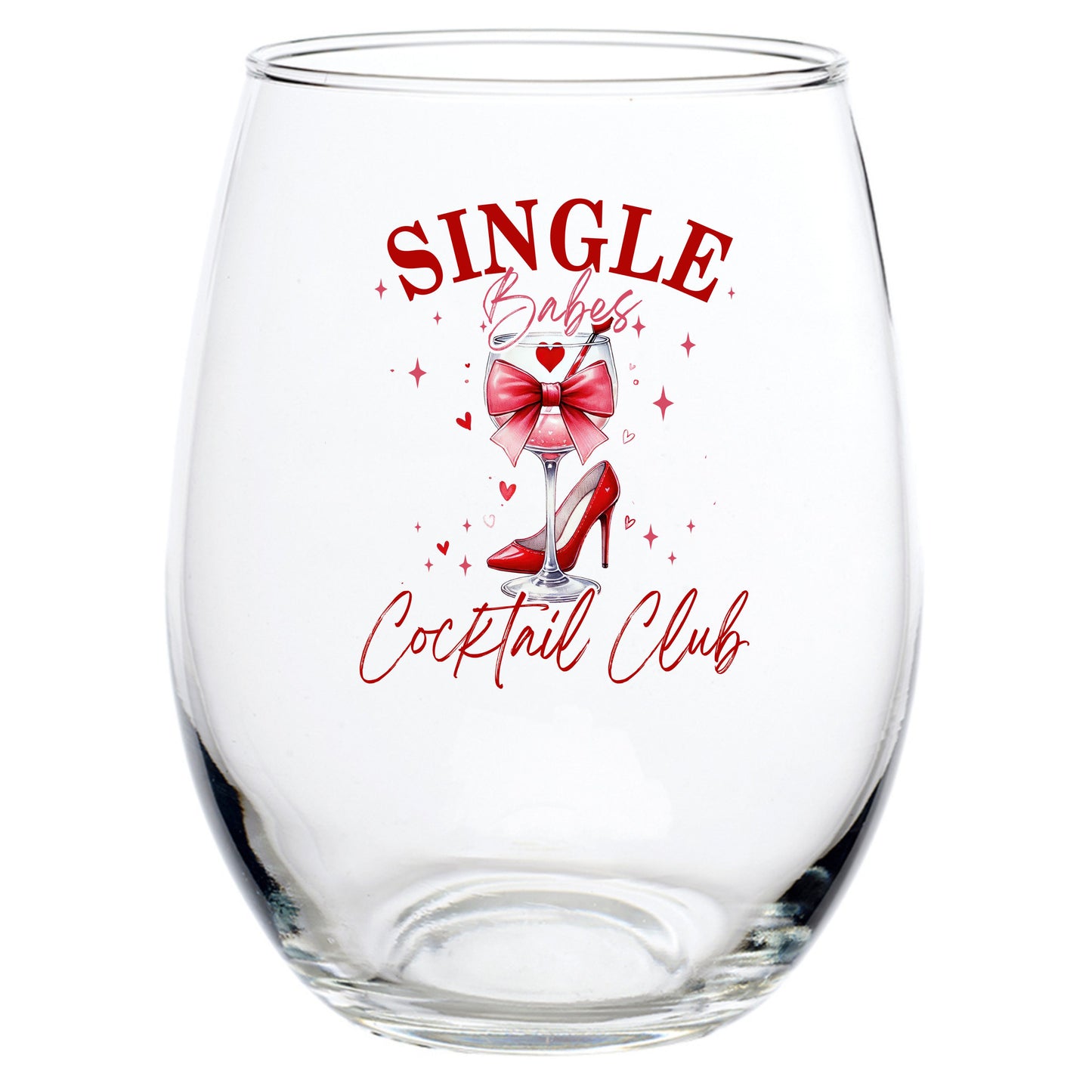 SINGLE BABES COCKTAIL CLUB STEMLESS WINE GLASS