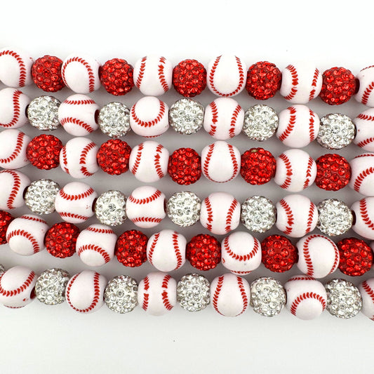 BASEBALLS AND RHINESTONES HAT CHAIN
