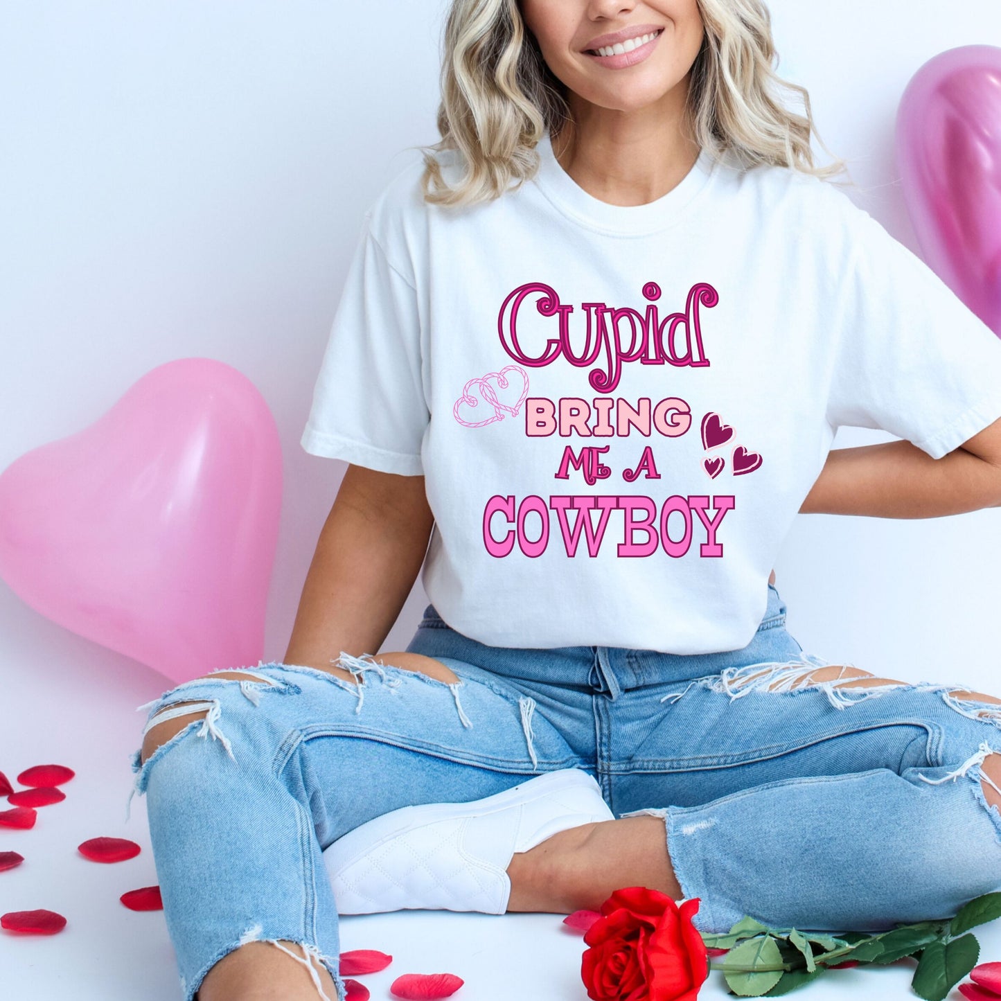 CUPID BRING ME A COWBOY TEE