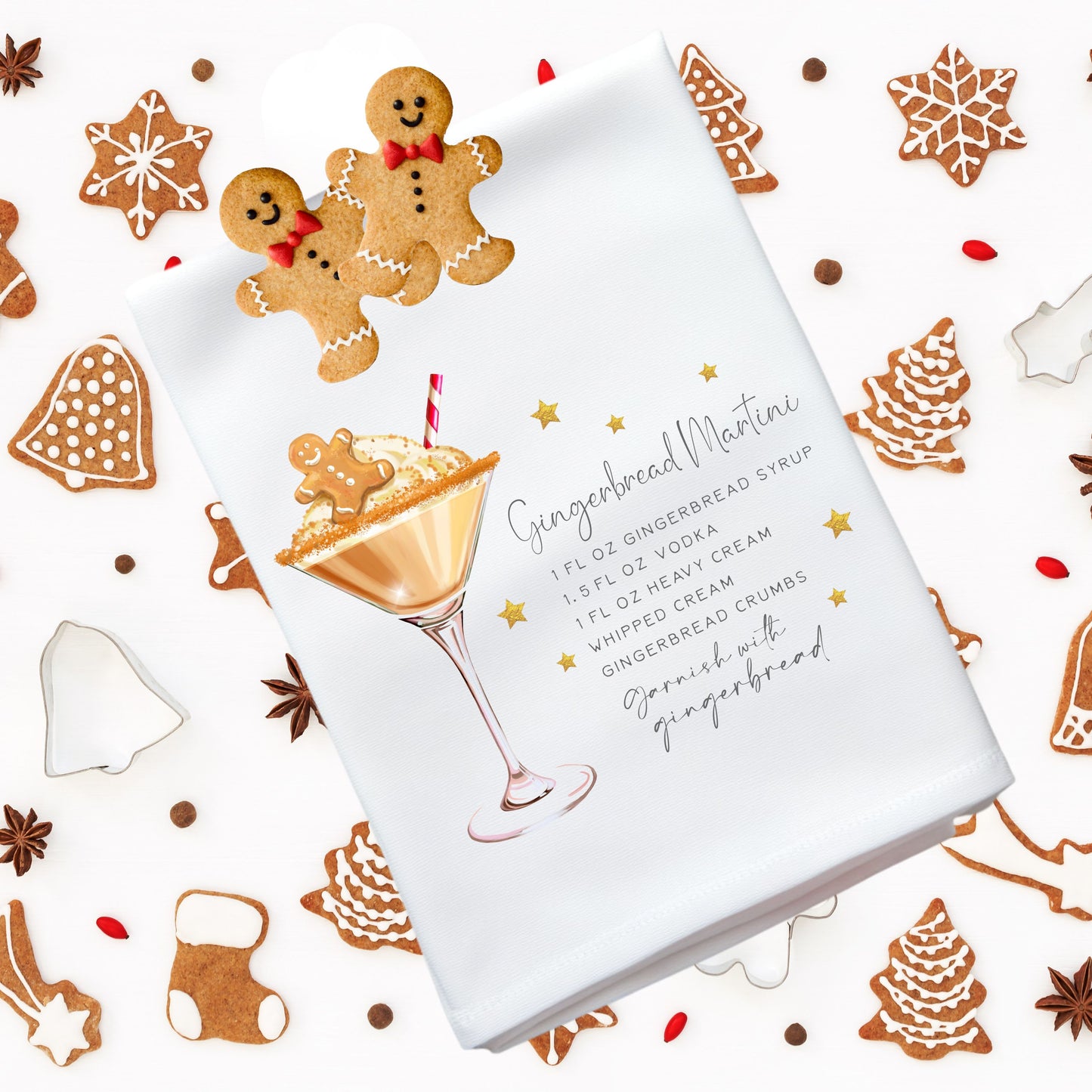 GINGERBREAD MARTINI TOWEL