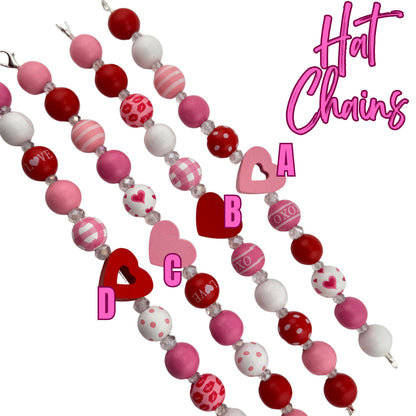 VALENTINE HEARTS TRUCKER HAT CHAIN