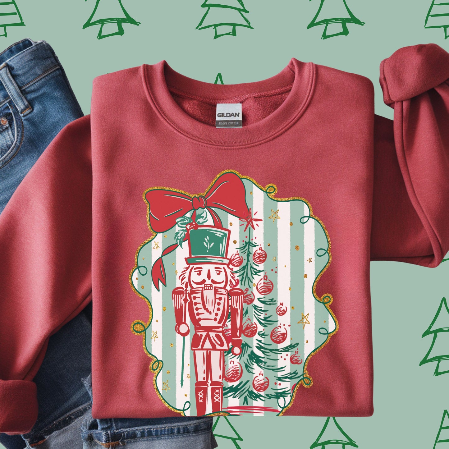 STRIPED NUTCRACKER SWEATSHIRT