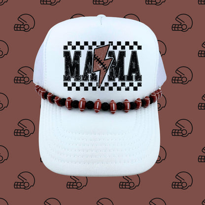 FOOTBALLS AND RHINESTONES HAT CHAIN