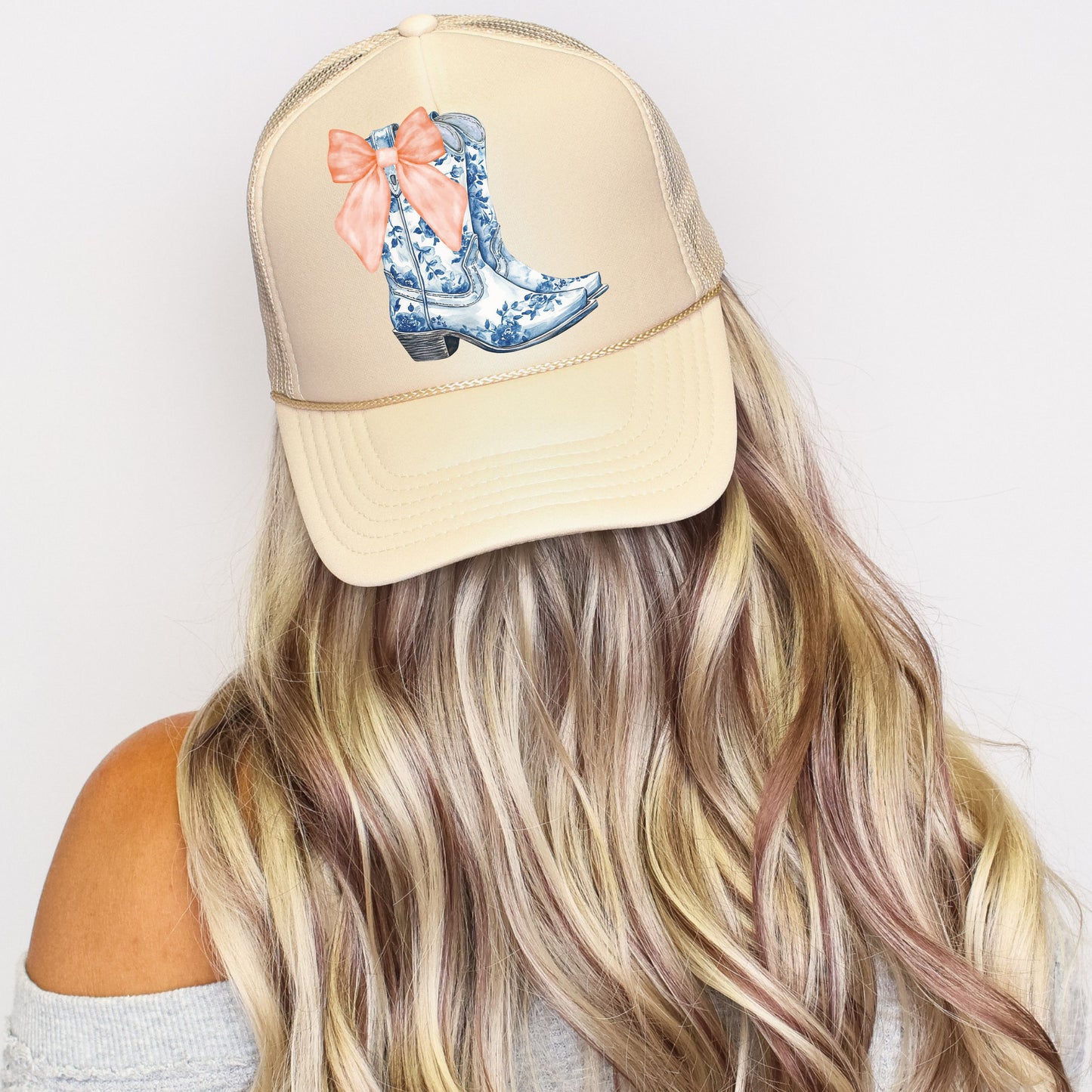 BOOTS & BOWS CUSTOM TRUCKER HAT