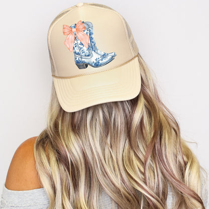 BOOTS & BOWS CUSTOM TRUCKER HAT
