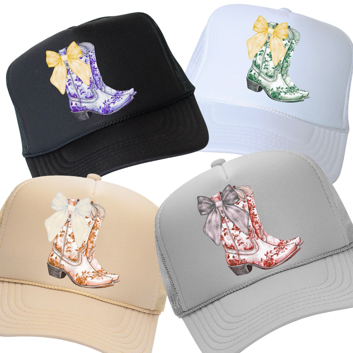 BOOTS & BOWS CUSTOM TRUCKER HAT