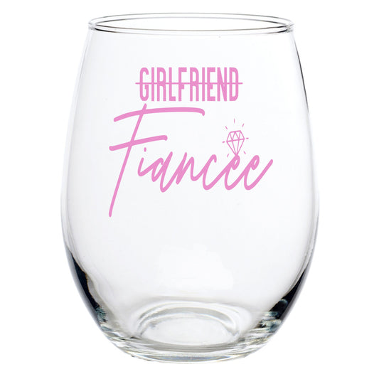 GIRLFRIEND FIANCEE STEMLESS WINE GLASS