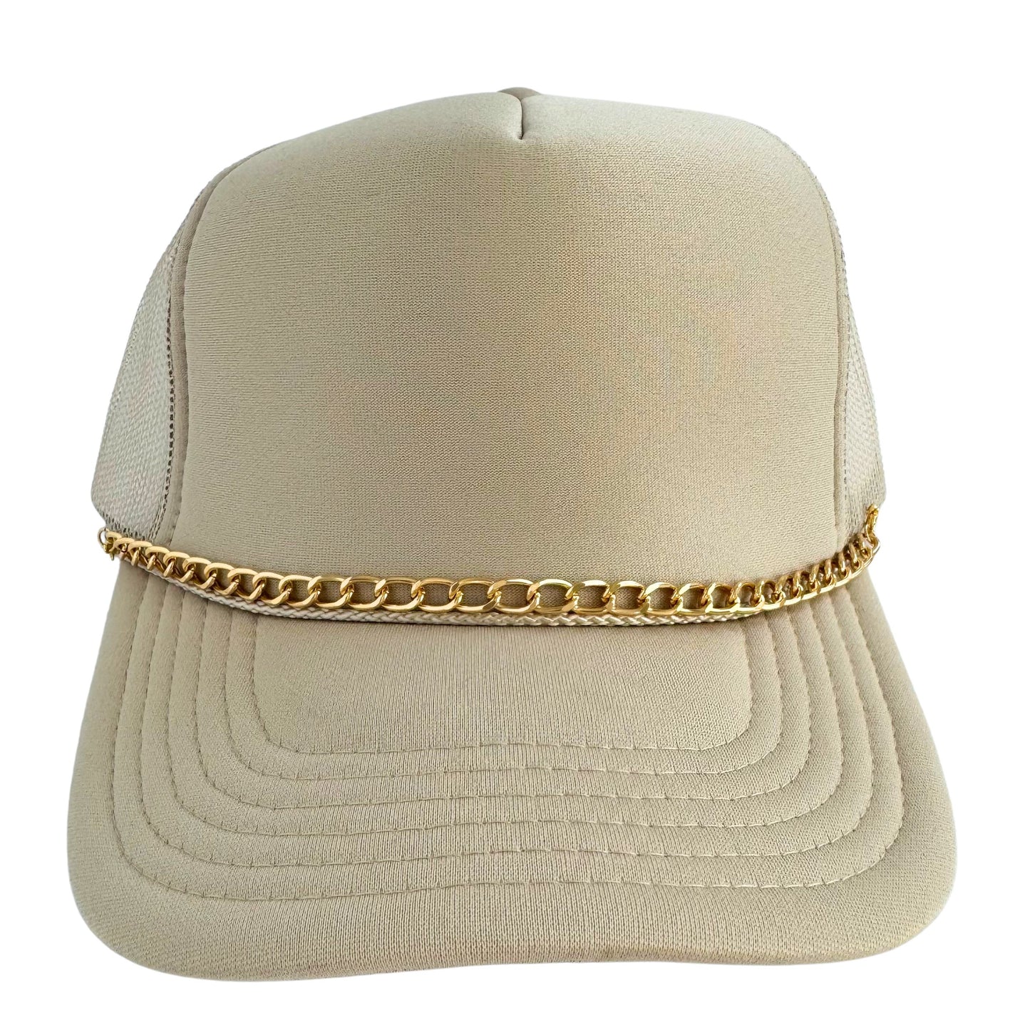 TRUCKER HAT CHAIN- TWISTED CURB GOLD