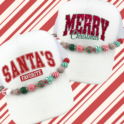 CHRISTMAS CANDY TRUCKER HAT CHAIN