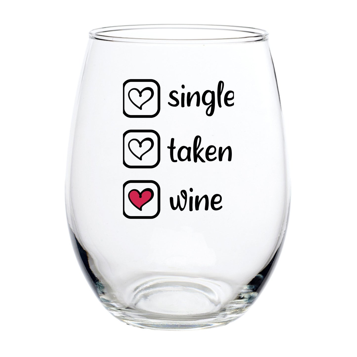 SINGLE TAKEN WINE STEMLESS WINE GLASS