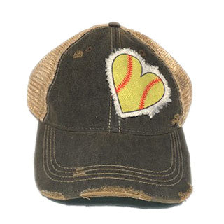 SOFTBALL HEART Trucker Hat