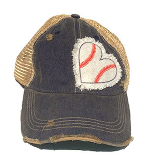 BASEBALL HEART Trucker Hat