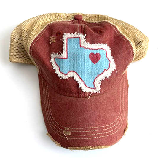 TEXAS WITH HEART Trucker Hat